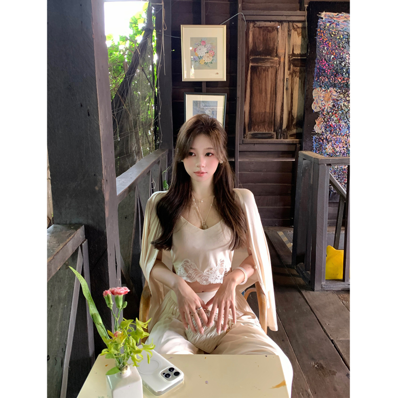 Xu Xuran Madeleine【Everyday Life】Lyocell Cardigan Worn as a Shawl, Short Jacket/Strap Top