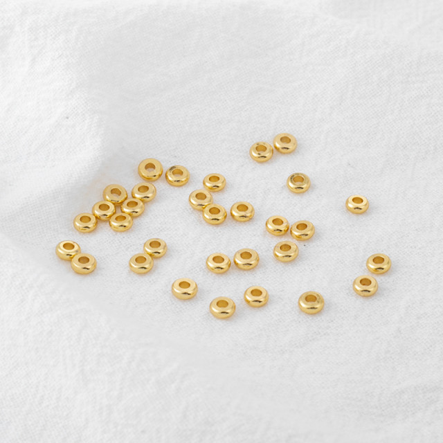 Color-preserving gold beads imported from the United States 14KDIY bracelet spacer/3mm-4mm-5mm (100 pieces per serving)