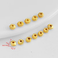 Матовые золотые бусины-полигоны 4мм (50 шт.)