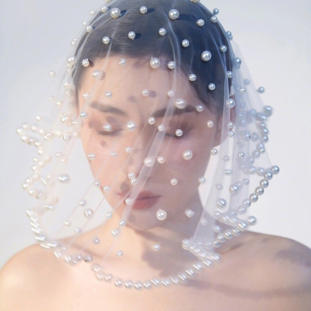 Wedding Photo Pearls Head Yarn Bride Brigade Clawed Wedding photography Props Head Yarn personal Write a real mix of little things