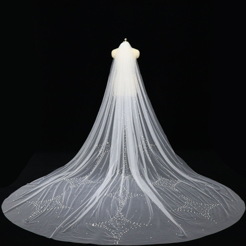 Head yarn South Korean pearl water drill extra-long bridal bright shiny head yarn photo Mori Dream Shake of the same Travel Filmed Head Yarn