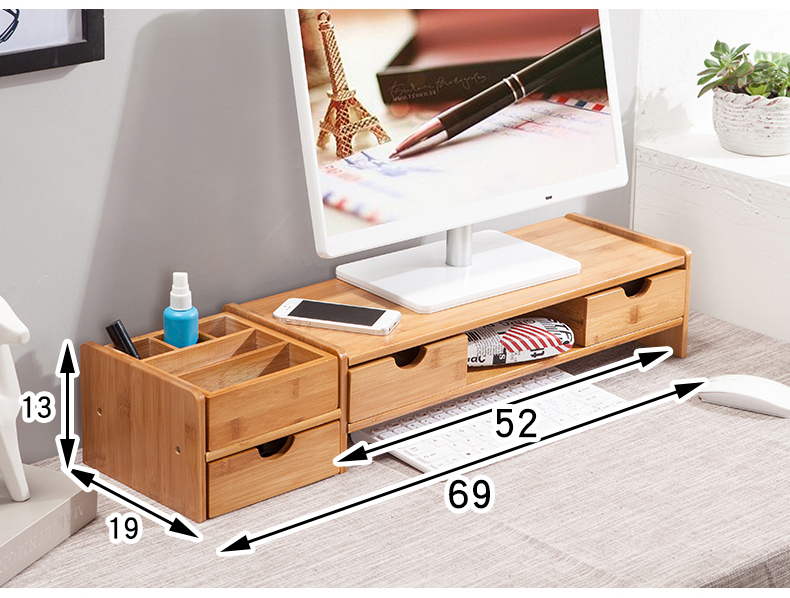 Increased neck LCD computer monitor screen desktop the rid_device_info_keyboard shelf base the receive a case r finishing solid wood