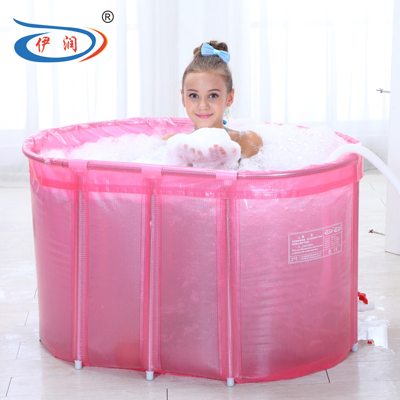 Yiron adult bath bucket large bath bucket household bath bath basin full body without installation folding bath thickening