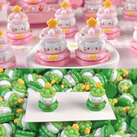 228 customized food toy kt Christmas tree diy cream glue simulation resin accessories mobile phone protective case miniature Christmas ornaments