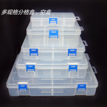 Rectangular transparent plastic empty box electronic components box sample packaging box hardware tool storage box