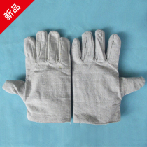 Thickened wear-resistant double-layer full canvas gloves Labor protection gloves Welded gloves High temperature resistant labor protection gloves