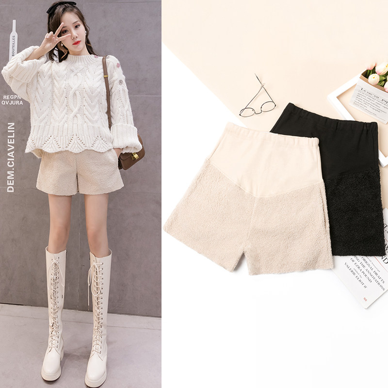 Pregnant women pants winter dress new Korean version casual lamb lamb lamb legs outwear boots pants winter mom