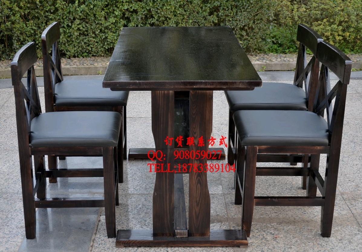 Ngoài trời đồ gỗ rắn ban công bình thường cà phê sân vườn thanh sắt bàn ghế nhà hàng - Giải trí / Bar / KTV Đèn quầy bar mini