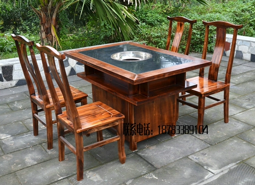 Производитель индивидуальные мраморные столы с горячим горшками и стульственная аккумуляторная батарея сжиженная газовая плита твердый деревянный шкаф в стиле горячего горшка