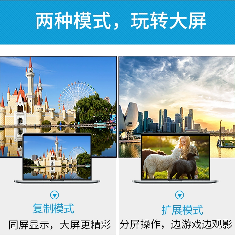 CE-LINK loại c chuyển đổi gấp đôi hdmi Bộ chia đôi màn hình 4K HD Huawei Mở rộng máy tính xách tay Apple 2 máy tính xách tay Dell Lenovo set-top box điện thoại di động kết nối màn hình TV - Phụ kiện máy tính xách tay