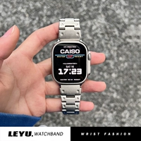 乐雨 Подходит для IWATCH9/8 Apple Watch с 7 -гранационным защитным корпусом Ultra из нержавеющей стали Apple Watch Маленькие кубики летние SE Мужское и самка