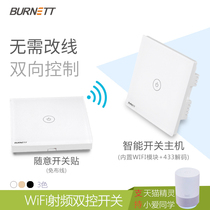 Easy micro cat Elf little love voice smart wifi wireless remote control random post 86 dual control free wiring switch