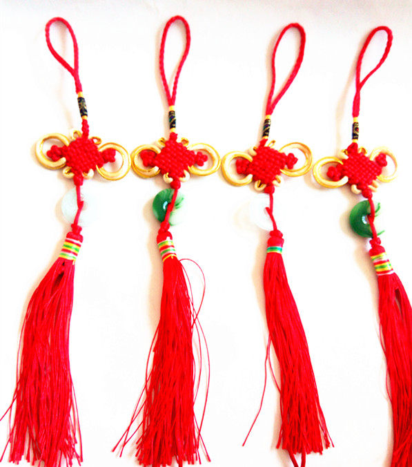 8 plates of Phnom Penh jade chip China knit Su auto hang parts manually weaving string beads birthday money lock accessories materials