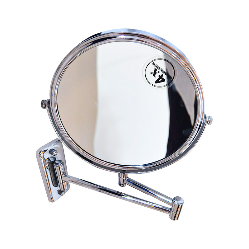 Silver crystal makeup mirror multi-angle can be adjusted at will to paint eye makeup more convenient without sticking to the desktop space can be folded neatly