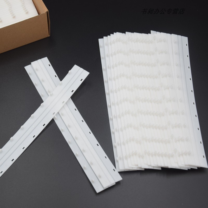 White clip strip binding clip press side strip loose-leaf 10 holes clamp strip punching machine binding file plastic press edge strip