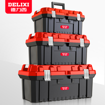 Delixi Toolbox Household Handheld Hardware Large Vehicle Industrial Level Multi-Function Toolbox