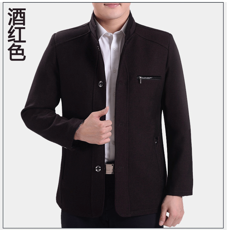 Đặc biệt hàng ngày áo khoác nam trung niên áo khoác trung niên kinh doanh bình thường áo khoác nam cổ áo cổ áo cha mùa thu áo khoác chống nắng nam