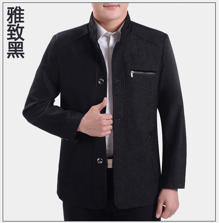 Đặc biệt hàng ngày áo khoác nam trung niên áo khoác trung niên kinh doanh bình thường áo khoác nam cổ áo cổ áo cha mùa thu áo khoác chống nắng nam