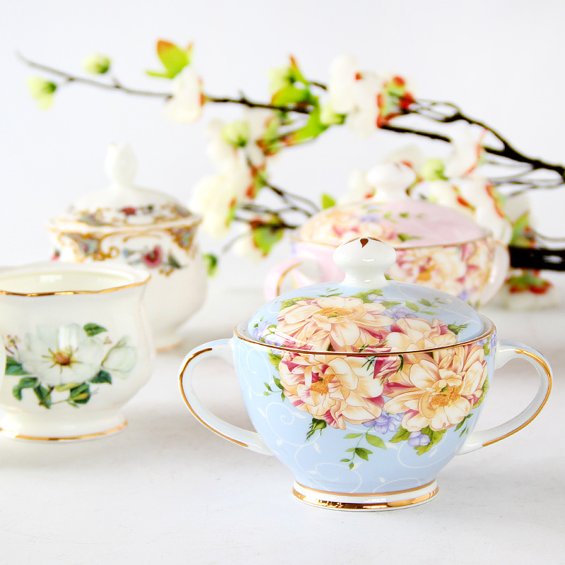 Eurobone Porcelain Coffee Cup Suit Fields Garden Next Afternoon Tea Tea Set Creative Ceramic English-style Sugar Vat