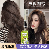 Milk Tea Chestnut Brown Bubble Dye Cream Yourself at home Dyed Linen Black Tea Dyed Hair Cream Natural no Spurs