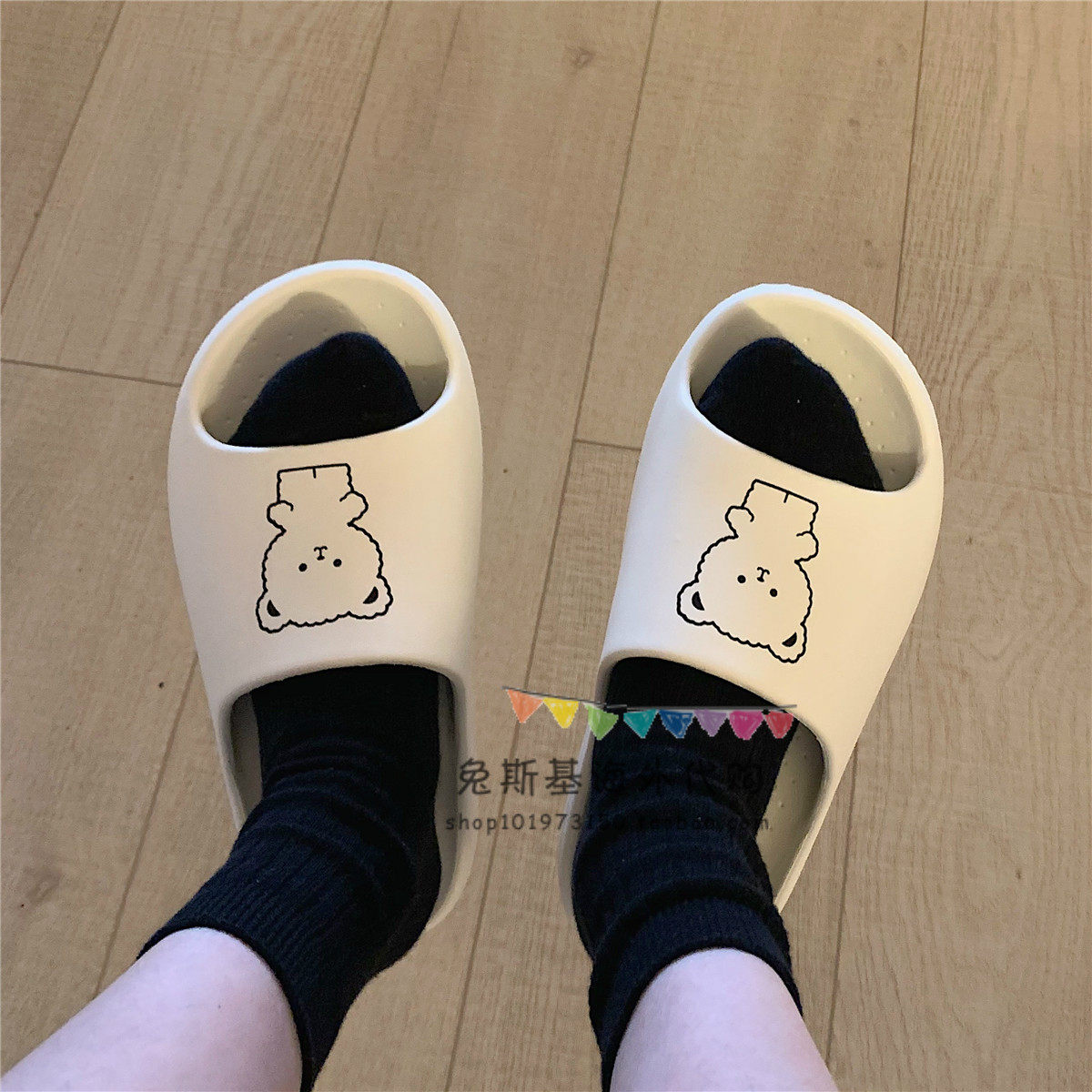 Japan BM Melville Slippers Women's Summer Cartoon Home Non-slip Bathroom Soft Underfloor Sandals Male Outwear