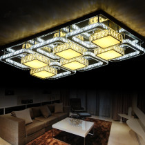 LED wire cutting crystal lamp living room Club Hotel Hotel project rectangular ceiling lamp 1 2 1 5 2 meters