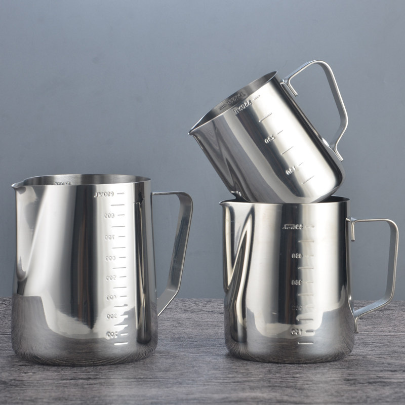 304 thick milk cup stainless steel scale cup baking flower cup milk teapot liquid metering cup measuring cup