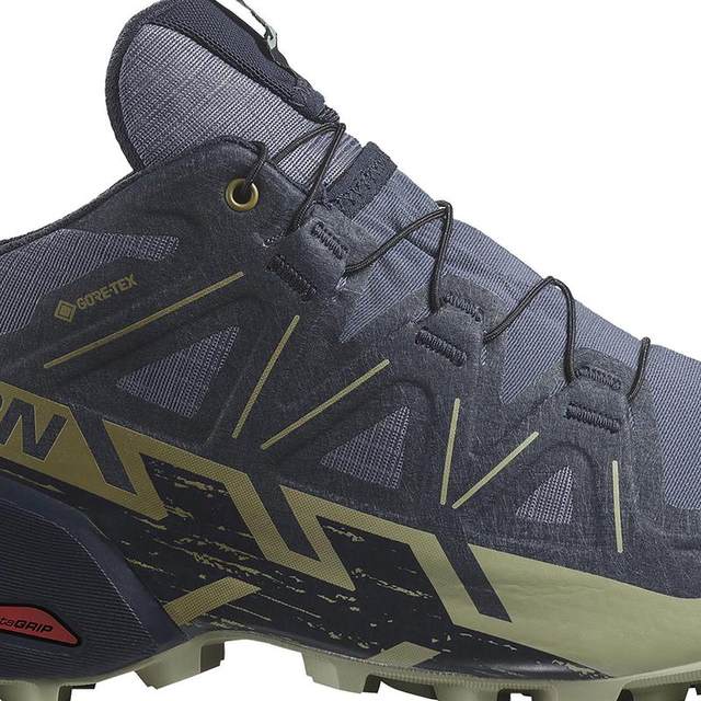 SalomonSpeedcross6Gore-Tex ເກີບແລ່ນຂ້າມປະເທດທີ່ທົນທານຕໍ່ການສວມໃສ່ຕ່ໍາກັນນ້ໍາສໍາລັບຜູ້ຊາຍ