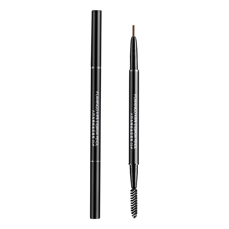 flamingo fine eyebrow pencil beginners waterproof and sweat resistant, not easy to decolorize, natural and long-lasting fine core fine triangular eyebrow pencil