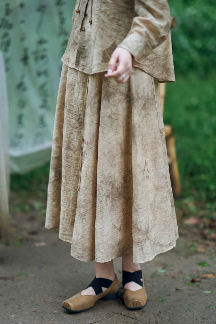 アンバーブラウン ドローストリングスカート | スカート | 春夏 | Sora