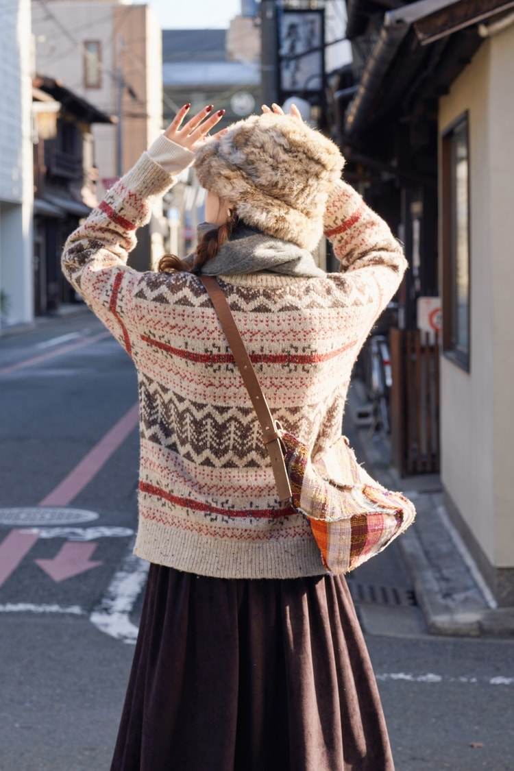 クルーネックフェアアイルジャガードセーター｜ニット｜冬物｜Sora