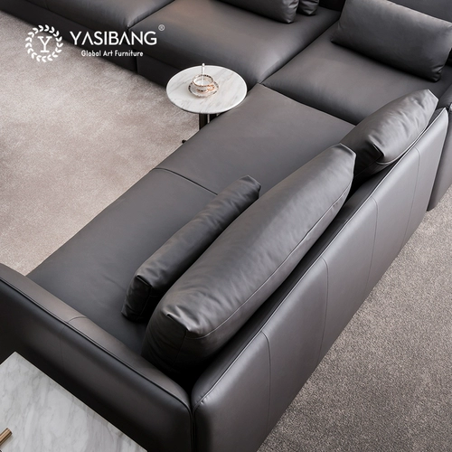 Современный кожаный минималистичный диван, воловья кожа