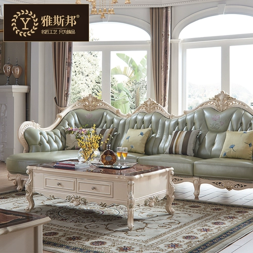 Белый диван, вилла, кожаная мебель, в американском стиле, французский стиль, воловья кожа