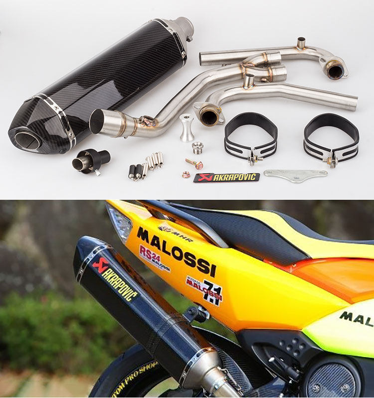Motorcycle modified exhaust pipe silencer TMAX500 TMAX530 exhaust full section T-MAX silencer
