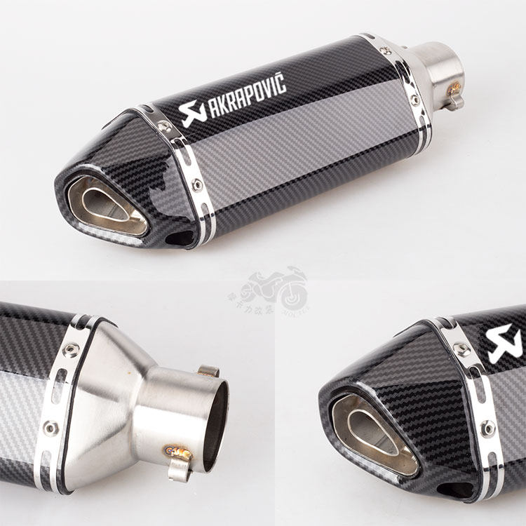 Locomotive exhaust pipe modification general exhaust small hexagonal exhaust pipe Z800 GSXR750 CBR300