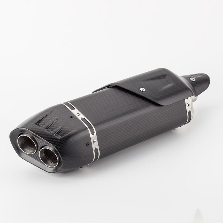 Motorcycle modification exhaust pipe full carbon fiber four-corner exhaust TMAX530 XMAX300 R15 R1200 Z400