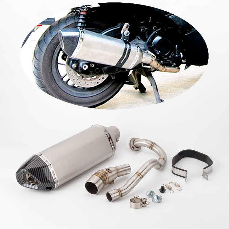 Motorcycle Scooter Muffler FORZA 300 Exhaust Pipe FORZA 300 Modified Front Section Full Segment Exhaust Cartridge