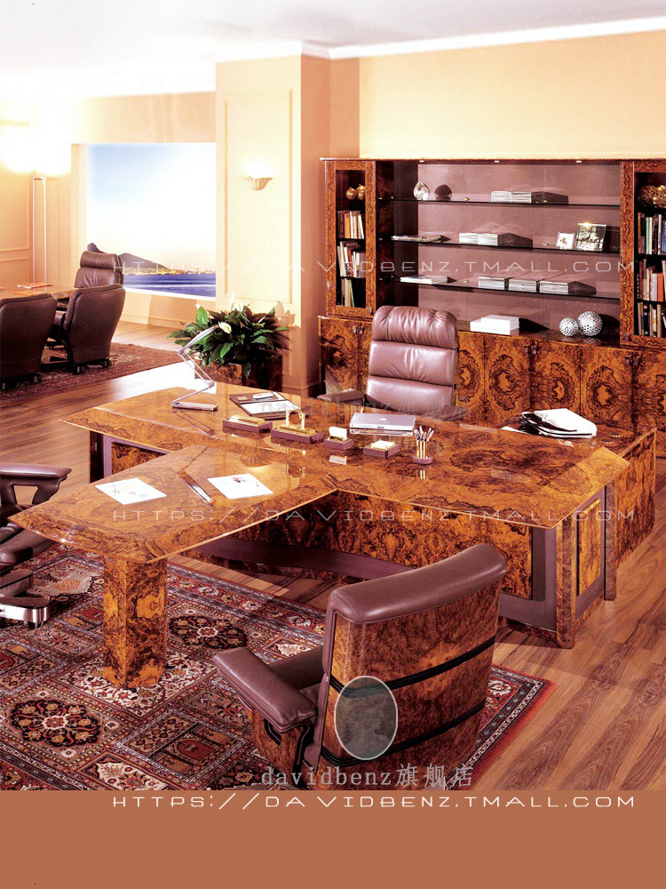 Boss Table High - end President Table High - end Atmosphere Italian boss Table solid wood large tables light luxury luxury