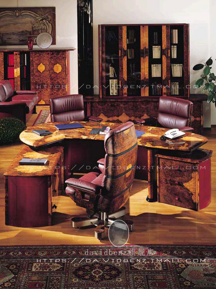 Solid Wood Boss Desk Desk Executive Desk Creative Shaped President Desk Modern Simple Atmospheric Luxury Customization