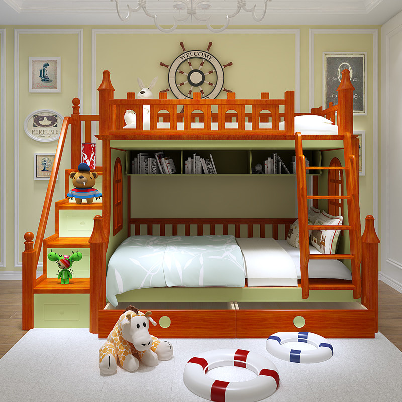 davidbenz��ͯ�ߵʹ����´�˫�㴲T03��ľ