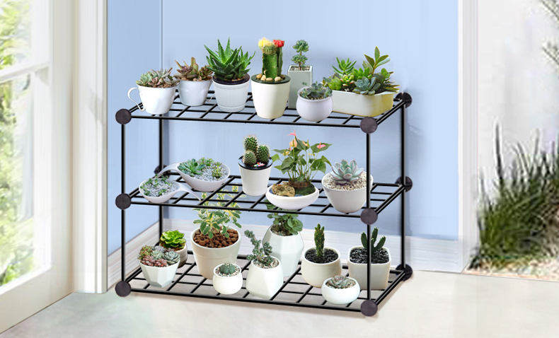 Fiskar rèn sắt hoa đứng Ban công hoa đứng sàn sắt sáng tạo lưới đa chức năng thịt giá - Kệ kệ sách đứng giá rẻ