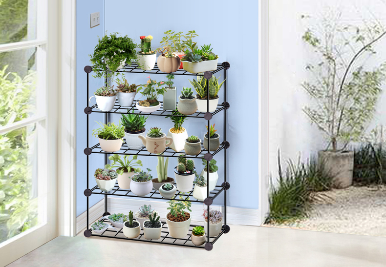 Fiskar rèn sắt hoa đứng Ban công hoa đứng sàn sắt sáng tạo lưới đa chức năng thịt giá - Kệ kệ sách đứng giá rẻ
