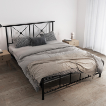 1869 European pastoral wrought iron bed Simple modern iron sheet bed 1 5 1 8 Princess bed double bed W003