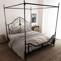 1869 Mediterranean Wrought iron bed 1 8 Iron bed Double bed Adult shelf bed Mosquito net bed Bed pole bed 1 5 D007