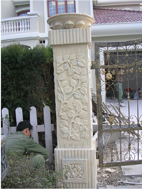 Sandstone flower pot landscape Ornament sculpture Villa bonsai Sandstone flower pot European-style large flower pot Garden flower utensils