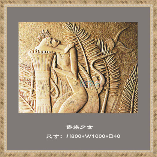 Sandstone sculpture Landscape garden decoration Sandstone relief mural Artificial sandstone Beauty salon club background wall