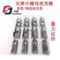 Nickel-plated European standard 30 40 45 shrapnel nut for aluminum profiles M3M4M5M6M8 elastic nut block