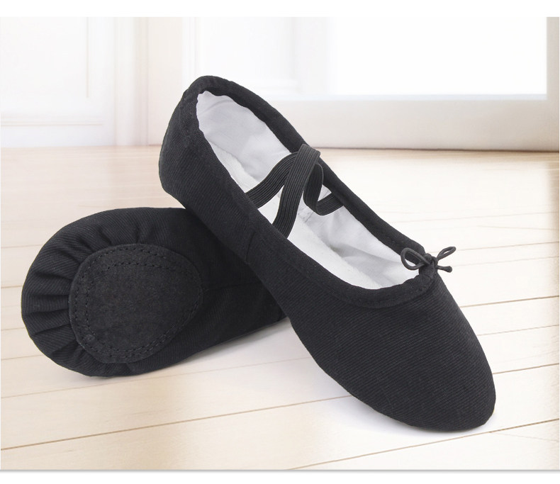 пуанты 儿童舞蹈鞋女成人芭蕾舞鞋女童软底练功鞋黑色猫爪鞋跳舞鞋形体鞋 Dodge