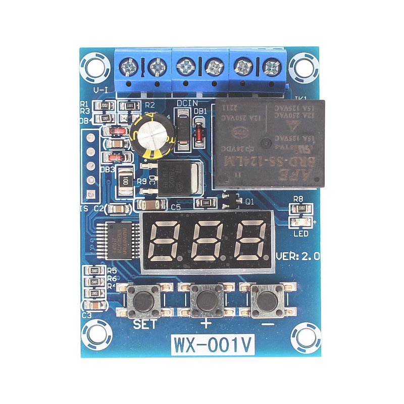 电压检测控制模块 继电器开关电路10A 充放电控制定点监测12V/24V