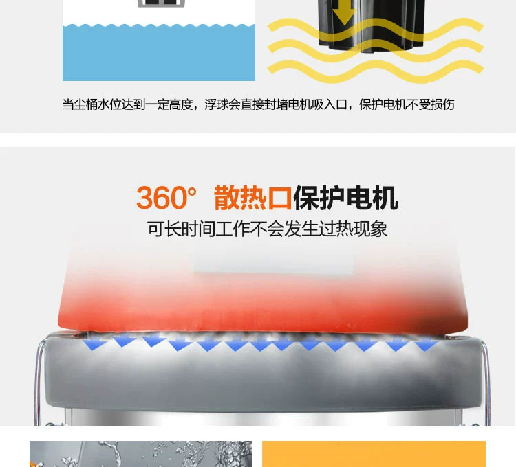 Máy hút bụi Jieba BF501 Máy hút nước gia đình mạnh mẽ rửa xe công suất cao ướt và khô sử dụng kép 1500W - Máy hút bụi